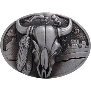 Men's Silver Cowboy Western Style Golden Tone Vintage Celtic Knot Belt Buckle